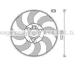 AVA QUALITY COOLING OL7602 Вентилятор, охолодження двигуна