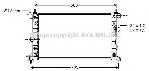 AVA QUALITY COOLING OLA2220 Радіатор, охолодження двигуна