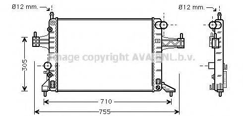 AVA QUALITY COOLING OLA2308 Радіатор, охолодження двигуна