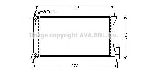 AVA QUALITY COOLING OLA2386 Радіатор, охолодження двигуна