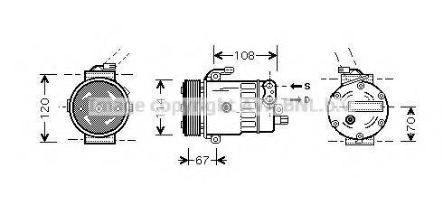 AVA QUALITY COOLING OLK319 Компресор, кондиціонер