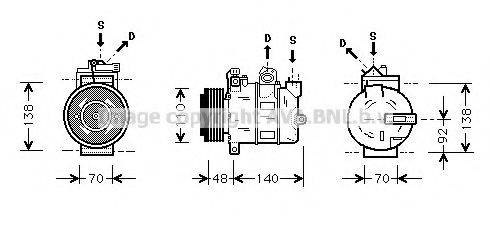 AVA QUALITY COOLING OLK356 Компресор, кондиціонер