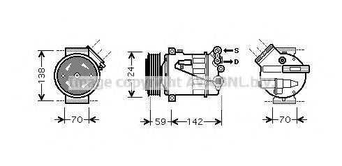 AVA QUALITY COOLING OLK450 Компресор, кондиціонер