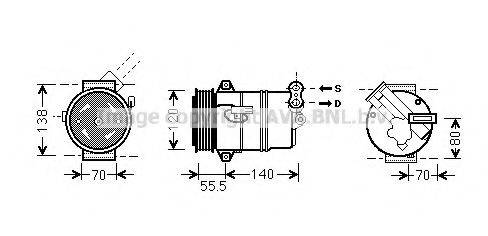 AVA QUALITY COOLING OLK498 Компресор, кондиціонер