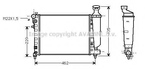 AVA QUALITY COOLING PE2013 Радіатор, охолодження двигуна