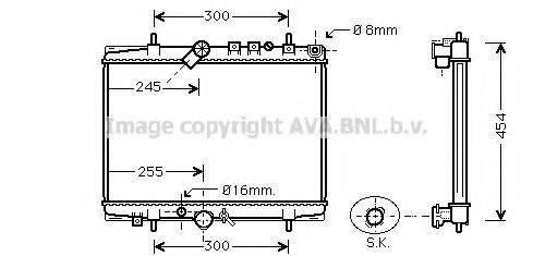 AVA QUALITY COOLING PE2217 Радіатор, охолодження двигуна