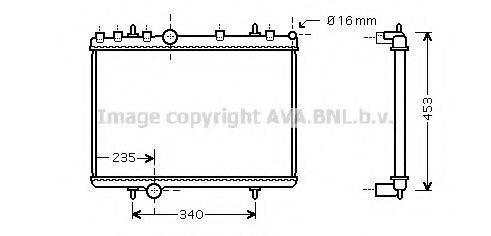 AVA QUALITY COOLING PE2265 Радіатор, охолодження двигуна