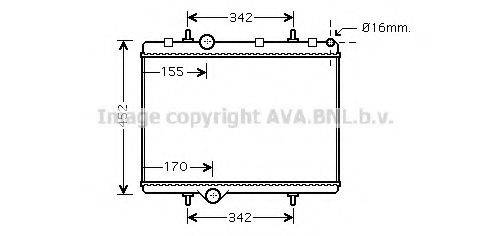 AVA QUALITY COOLING PE2281 Радіатор, охолодження двигуна