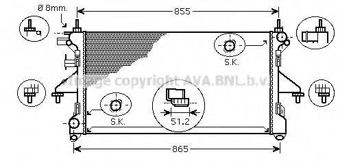 AVA QUALITY COOLING PE2310 Радіатор, охолодження двигуна