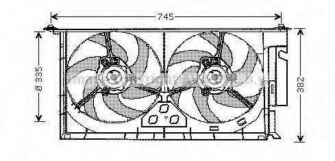 AVA QUALITY COOLING PE7538 Вентилятор, охолодження двигуна