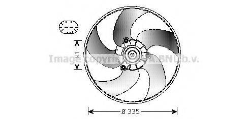 AVA QUALITY COOLING PE7553 Вентилятор, охолодження двигуна