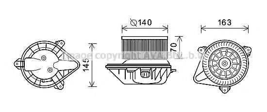 AVA QUALITY COOLING PE8375 Електродвигун, вентиляція салону