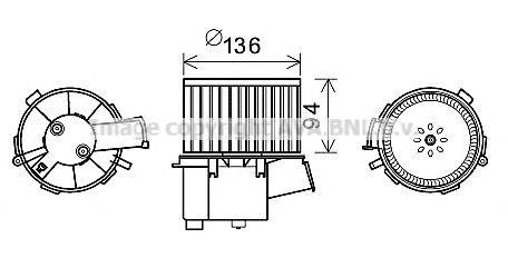 AVA QUALITY COOLING PE8377 Електродвигун, вентиляція салону