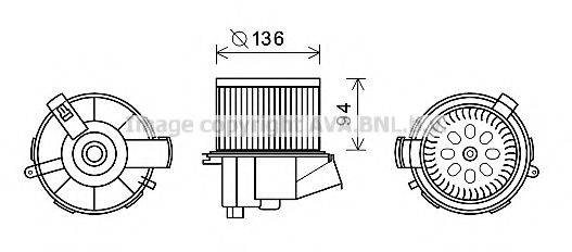 AVA QUALITY COOLING PE8387 Електродвигун, вентиляція салону