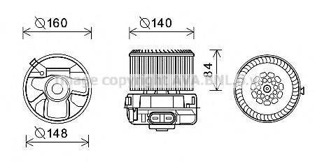 AVA QUALITY COOLING PE8392 Електродвигун, вентиляція салону