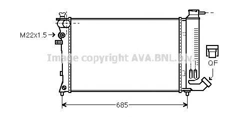 AVA QUALITY COOLING PEA2141 Радіатор, охолодження двигуна