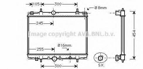 AVA QUALITY COOLING PEA2200 Радіатор, охолодження двигуна