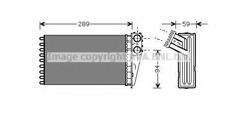 AVA QUALITY COOLING PEA6227 Теплообмінник, опалення салону