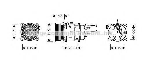 AVA QUALITY COOLING PEK242 Компресор, кондиціонер