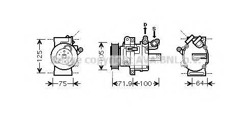 AVA QUALITY COOLING PEK317 Компресор, кондиціонер