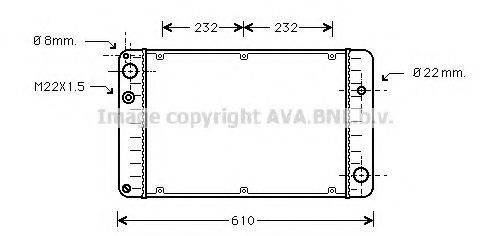 AVA QUALITY COOLING PR2004 Радіатор, охолодження двигуна