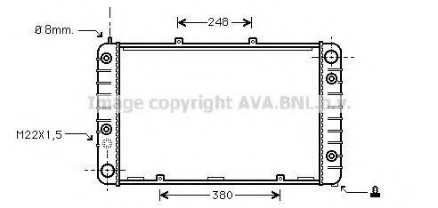 AVA QUALITY COOLING PR2011 Радіатор, охолодження двигуна