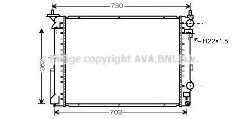 AVA QUALITY COOLING RT2177 Радіатор, охолодження двигуна