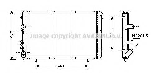 AVA QUALITY COOLING RT2274 Радіатор, охолодження двигуна