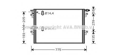 AVA QUALITY COOLING RT5297 Конденсатор, кондиціонер