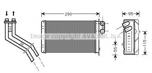 AVA QUALITY COOLING RT6227 Теплообмінник, опалення салону