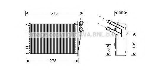 AVA QUALITY COOLING RT6228 Теплообмінник, опалення салону