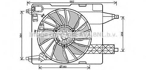 AVA QUALITY COOLING RT7539 Вентилятор, охолодження двигуна