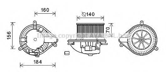 AVA QUALITY COOLING RT8571 Електродвигун, вентиляція салону