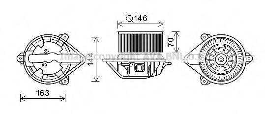 AVA QUALITY COOLING RT8577 Електродвигун, вентиляція салону