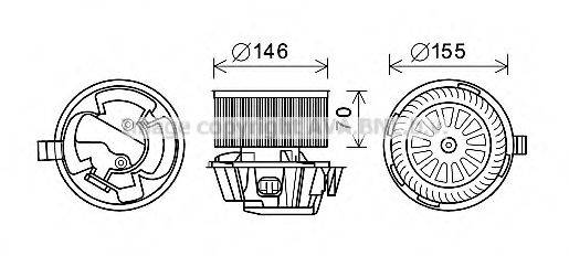 AVA QUALITY COOLING RT8579 Електродвигун, вентиляція салону