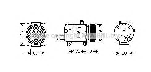 AVA QUALITY COOLING RTK069 Компресор, кондиціонер