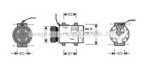 AVA QUALITY COOLING RTK286 Компресор, кондиціонер