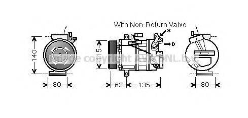 AVA QUALITY COOLING RTK487 Компресор, кондиціонер