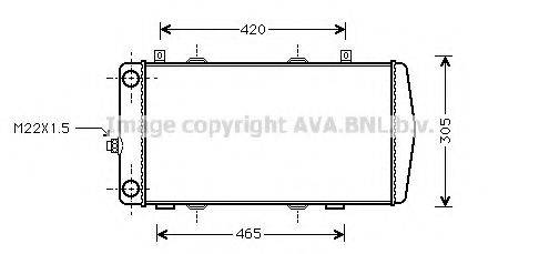 AVA QUALITY COOLING SA2004 Радіатор, охолодження двигуна