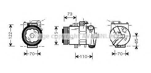 AVA QUALITY COOLING SAAK018 Компресор, кондиціонер