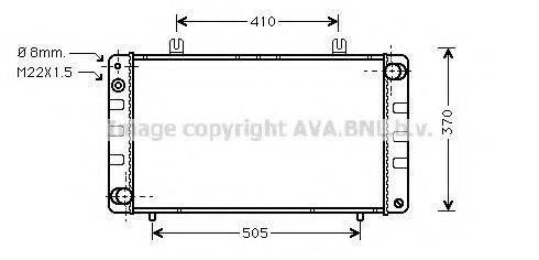 AVA QUALITY COOLING SB2010 Радіатор, охолодження двигуна