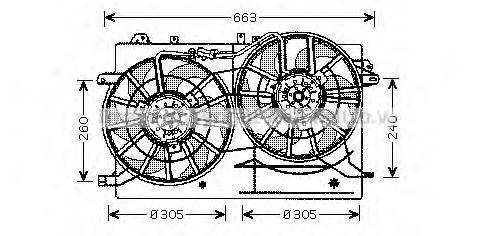 AVA QUALITY COOLING SB7503 Вентилятор, охолодження двигуна