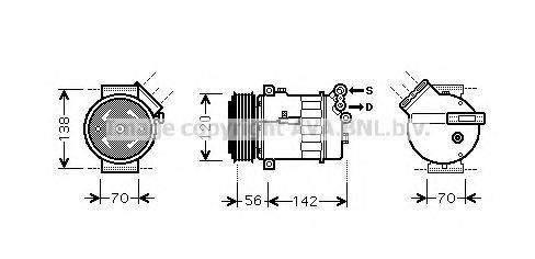 AVA QUALITY COOLING SBK067 Компресор, кондиціонер