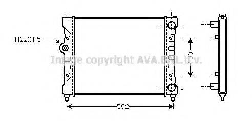 AVA QUALITY COOLING STA2024 Радіатор, охолодження двигуна