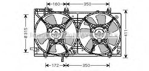 AVA QUALITY COOLING SU7512 Вентилятор, охолодження двигуна