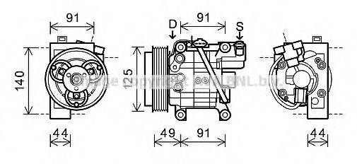 AVA QUALITY COOLING SUK083 Компресор, кондиціонер