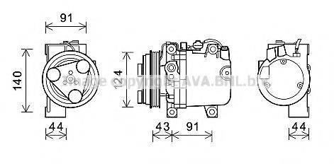 AVA QUALITY COOLING SUK088 Компресор, кондиціонер