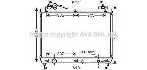 AVA QUALITY COOLING SZ2100 Радіатор, охолодження двигуна