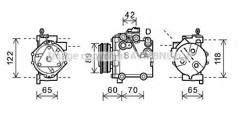 AVA QUALITY COOLING SZAK125 Компресор, кондиціонер