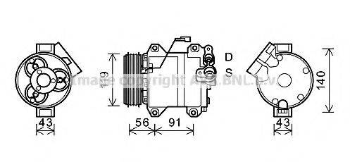 AVA QUALITY COOLING SZK121 Компресор, кондиціонер